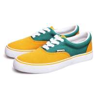 VANCL凡客诚品 Street culture系带款低帮帆布鞋(女款) 土黄绿色 34