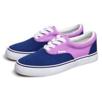VANCL凡客诚品 Street culture系带款低帮帆布鞋(女款) 蓝粉紫色 34
