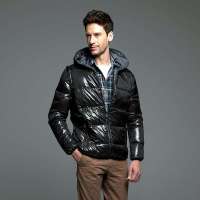 VANCL凡客诚品 经典可脱卸袖羽绒服 橄榄绿/灰蓝 M