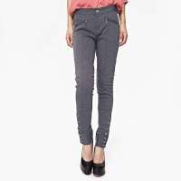 VANCL凡客诚品 Mona百搭时尚拼接修身长裤 麻灰色 L