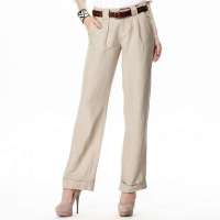 VANCL凡客诚品 Jasmines麻质阔腿长裤 米色 S