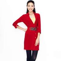 VANCL凡客诚品 Taylor Connie衬衫领分袖连衣裙 红色 M