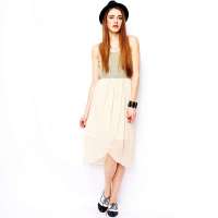 VANCL凡客诚品 Street优雅轻柔连衣裙 绿色 S