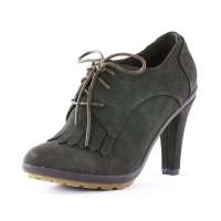 VANCL凡客诚品 流苏系带高跟女鞋 橄榄绿色 40