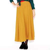 VANCL凡客诚品 Street 复古飘逸半身摆裙 姜黄色 M