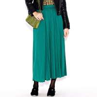 VANCL凡客诚品 Street 压褶针织长裙 绿色 XL