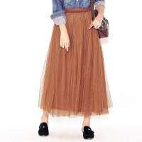 VANCL凡客诚品 Street 多层网纱半裙 深驼色 S