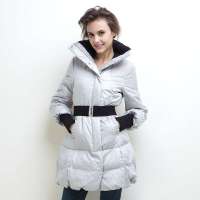 VANCL凡客诚品 时尚立领长款羽绒服 银白色 L