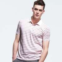 VANCL凡客诚品 经典条纹运动POLO 浅粉细条纹 M