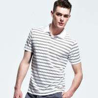 VANCL凡客诚品 经典条纹运动POLO 冷灰细条纹 L