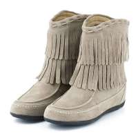 VANCL凡客诚品 游牧层叠流苏靴6寸Ⅱ 杏黄色 39