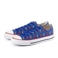VANCL凡客诚品 Pop art风尚之烈焰红唇低帮帆布鞋(女款) 蓝色 40