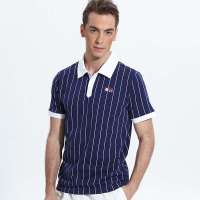 VANCL凡客诚品 挥拍大满贯短袖Polo--活力竖条纹 藏蓝色 XXL