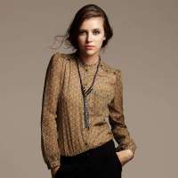 VANCL凡客诚品 Sao Paolo 长袖衬衫 橄榄绿色底印花 M