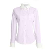 VANCL凡客诚品 时尚白领超细条女式衬衣 粉红条 L