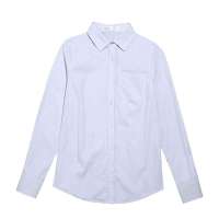 VANCL凡客诚品 时尚相拼超细条女式衬衣 粉兰条 XS