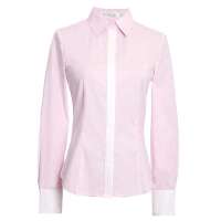 VANCL凡客诚品 时尚相拼细条女式衬衣 粉红条 XS