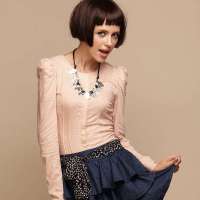 VANCL凡客诚品 Louis 圆点长袖衬衫 粉色 M