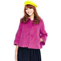 VANCL凡客诚品 优雅斗篷款短大衣 魅惑玫 S