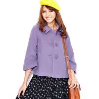 VANCL凡客诚品 优雅斗篷款短大衣 薰衣草 XS