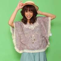 VANCL凡客诚品 日系波普印绣花可爱衫 紫色印花 M