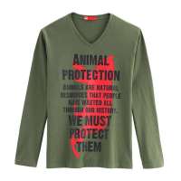 VANCL凡客诚品 [VT]长袖印花T恤  动物系列(3) 橄榄绿色 S