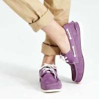 VANCL凡客诚品 磨砂牛皮帆船鞋(女款) 紫色 40