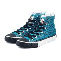 VANCL凡客诚品 单车灵感图案女子高帮帆布鞋 孔雀蓝 40