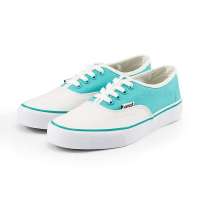 VANCL凡客诚品 Street cultureⅡ舒适系带女子帆布鞋 米白翠绿色 34