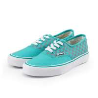 VANCL凡客诚品 Street cultureⅡ舒适系带女子帆布鞋 翠绿灰格 35