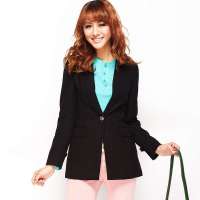 VANCL凡客诚品 Paula OL通勤修身西服 黑色 XS