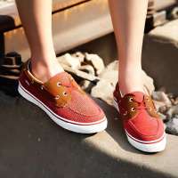 VANCL凡客诚品 优雅舒适女子帆船鞋 红色 39