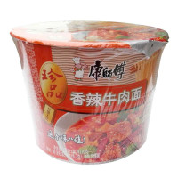 康师傅珍品袋香辣牛肉桶(整箱)