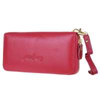 CATER卡特古道尔女士牛皮加厚手包CT001-梅红