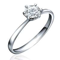 蒂尔凯斯Dearkiss 50分18K金钻石戒指 一生相守