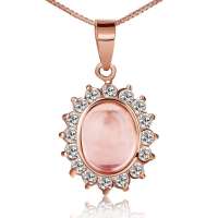 蒂尔凯斯Dearkiss S925彩银粉水晶吊坠伊丽莎白
