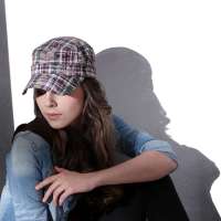 kenmont 凯蒙特 防晒防风遮阳女士棒球帽子军帽平顶帽KM-0461-25（桃红）