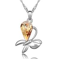 YOUR-D奥地利水晶项链--蝶雅丽人(金色魅影)