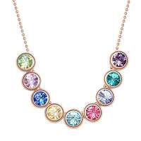 YOUR-D水晶项链--幸福圆舞曲(玫瑰金+彩色)