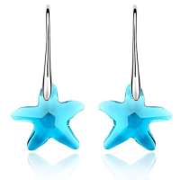 YOUR-D奥地利水晶耳环-灵动海星(彩蓝)