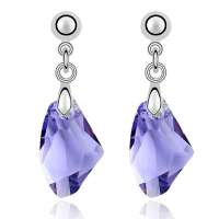 YOUR-D奥地利水晶耳环-星烁(藕荷紫)