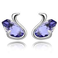 YOUR-D奥地利水晶耳针--舞天鹅(藕荷紫)