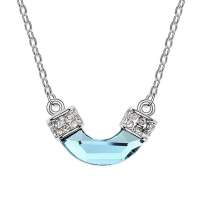 YOUR-D奥地利水晶项链--半心圆(海蓝)