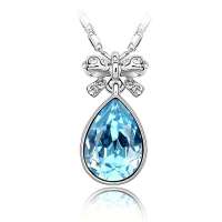 YOUR-D奥地利水晶项链-蝶韵(海蓝)