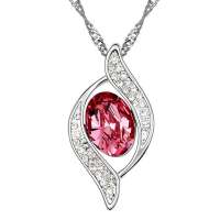 YOUR-D奥地利水晶项链--萌动初夏(玫红)