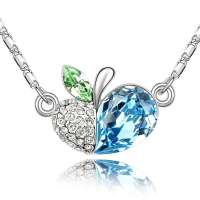 YOUR-D奥地利水晶项链--蔷薇果(海蓝)