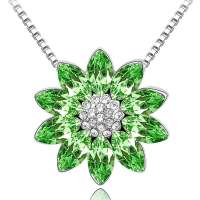 YOUR-D奥地利水晶项链-睡火莲(橄榄)