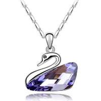 YOUR-D奥地利水晶项链--天鹅湖(藕荷紫)