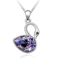 YOUR-D奥地利水晶项链--天鹅之恋(藕荷紫)