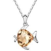 YOUR-D奥地利水晶项链--幸福鱼(金色魅影)